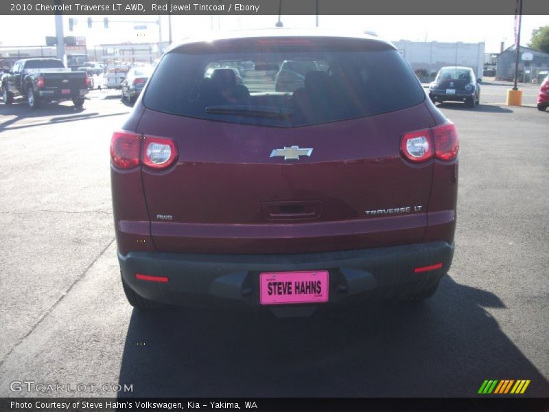 Red Jewel Tintcoat / Ebony 2010 Chevrolet Traverse LT AWD