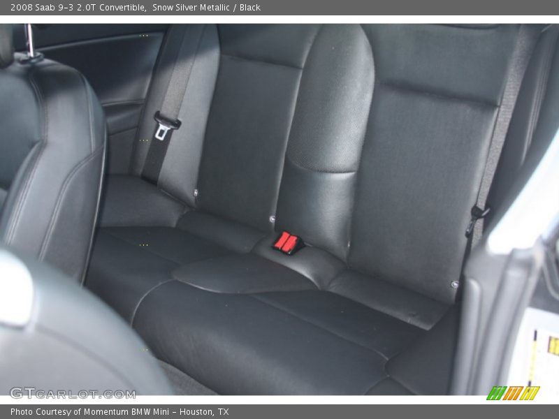 Snow Silver Metallic / Black 2008 Saab 9-3 2.0T Convertible