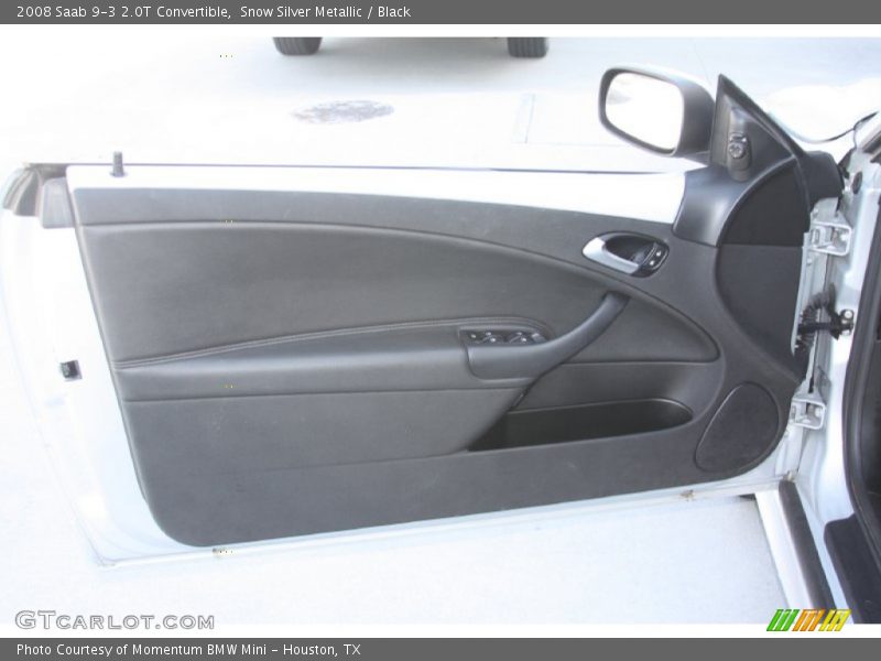 Snow Silver Metallic / Black 2008 Saab 9-3 2.0T Convertible