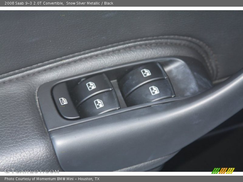 Snow Silver Metallic / Black 2008 Saab 9-3 2.0T Convertible