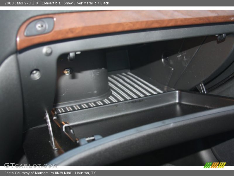 Snow Silver Metallic / Black 2008 Saab 9-3 2.0T Convertible