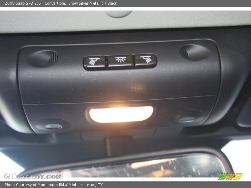 Snow Silver Metallic / Black 2008 Saab 9-3 2.0T Convertible