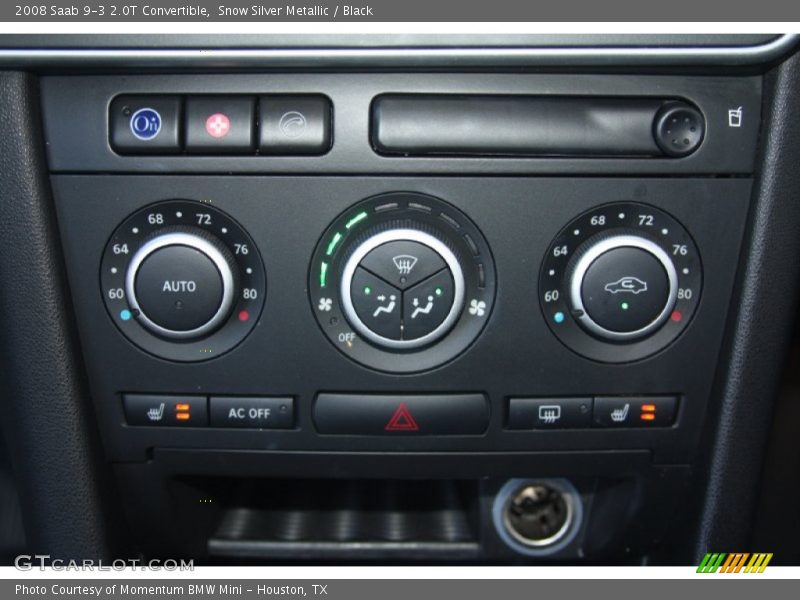 Controls of 2008 9-3 2.0T Convertible