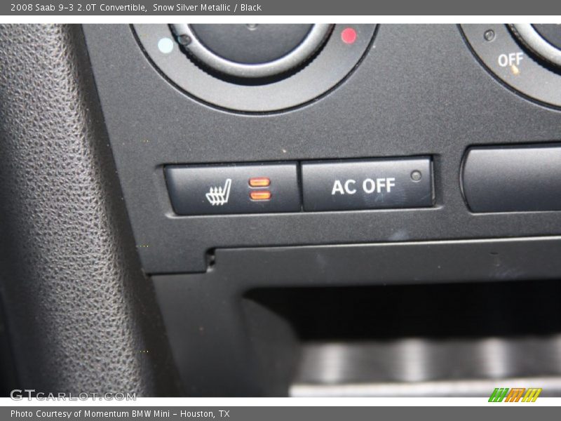 Snow Silver Metallic / Black 2008 Saab 9-3 2.0T Convertible