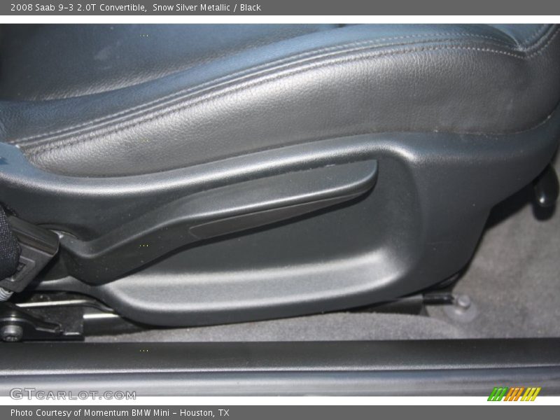 Snow Silver Metallic / Black 2008 Saab 9-3 2.0T Convertible