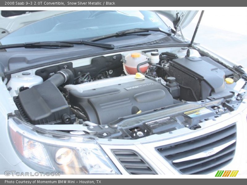 Snow Silver Metallic / Black 2008 Saab 9-3 2.0T Convertible