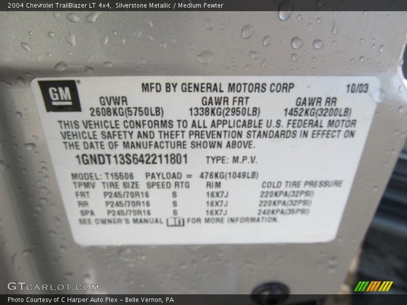 Silverstone Metallic / Medium Pewter 2004 Chevrolet TrailBlazer LT 4x4