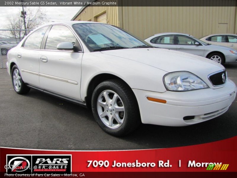Vibrant White / Medium Graphite 2002 Mercury Sable GS Sedan