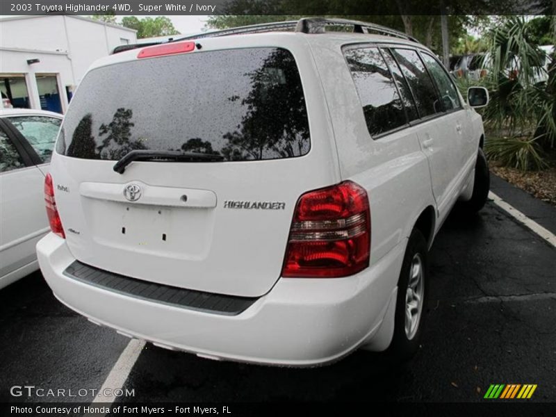 Super White / Ivory 2003 Toyota Highlander 4WD