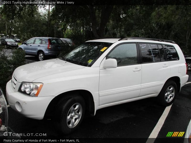 Super White / Ivory 2003 Toyota Highlander 4WD