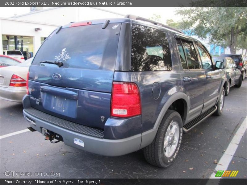 Medium Wedgewood Blue Metallic / Graphite 2002 Ford Explorer XLT