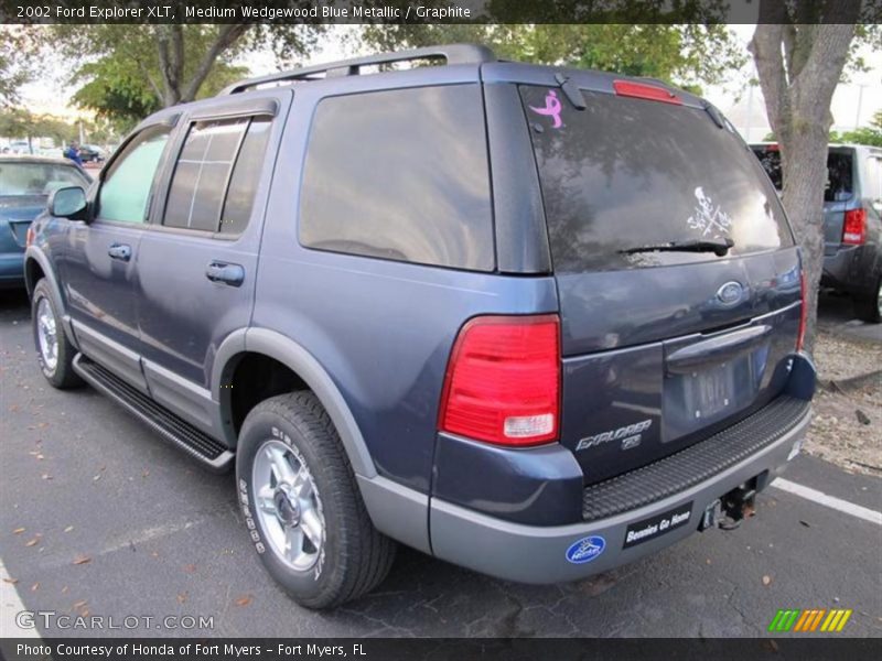 Medium Wedgewood Blue Metallic / Graphite 2002 Ford Explorer XLT