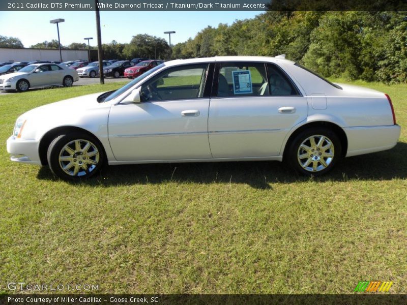 White Diamond Tricoat / Titanium/Dark Titanium Accents 2011 Cadillac DTS Premium