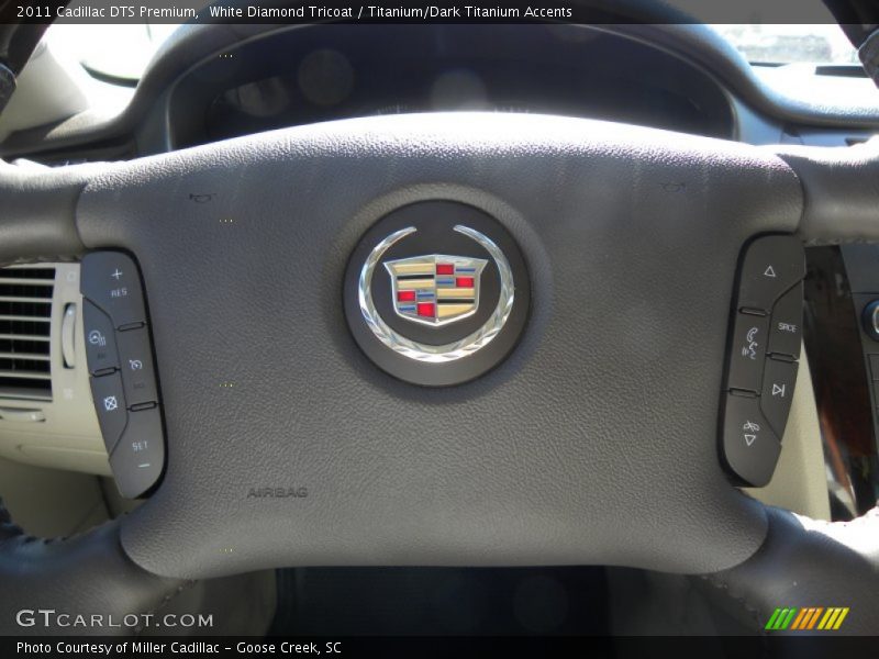White Diamond Tricoat / Titanium/Dark Titanium Accents 2011 Cadillac DTS Premium