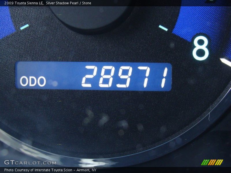 Silver Shadow Pearl / Stone 2009 Toyota Sienna LE