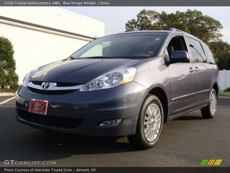 Blue Mirage Metallic / Stone 2008 Toyota Sienna Limited AWD