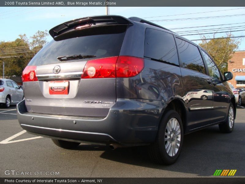 Blue Mirage Metallic / Stone 2008 Toyota Sienna Limited AWD