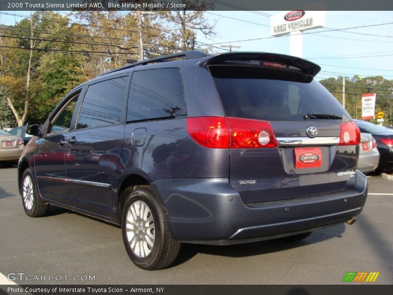 Blue Mirage Metallic / Stone 2008 Toyota Sienna Limited AWD