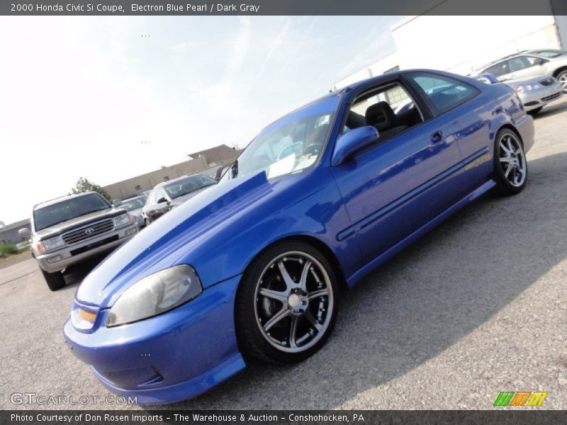 Electron Blue Pearl / Dark Gray 2000 Honda Civic Si Coupe