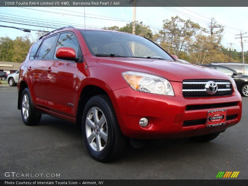 Barcelona Red Pearl / Ash 2008 Toyota RAV4 Limited V6 4WD
