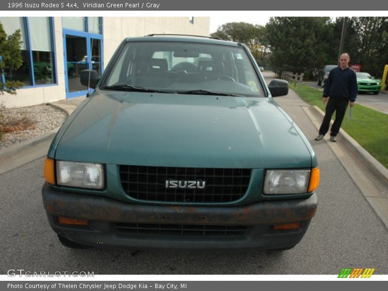Viridian Green Pearl / Gray 1996 Isuzu Rodeo S 4x4