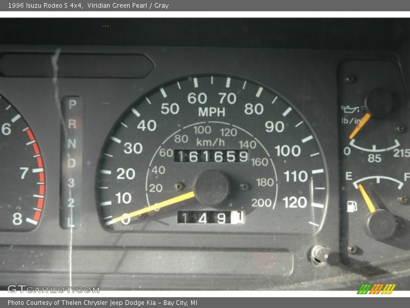 Viridian Green Pearl / Gray 1996 Isuzu Rodeo S 4x4