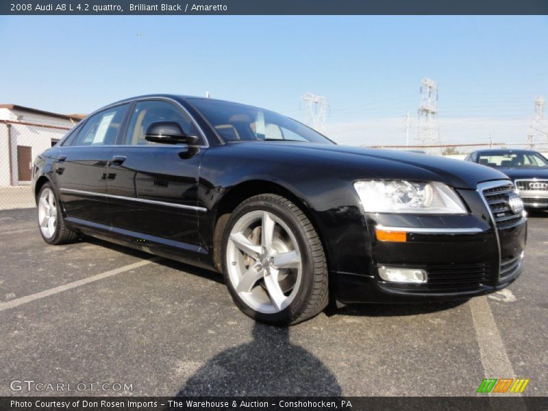 Brilliant Black / Amaretto 2008 Audi A8 L 4.2 quattro