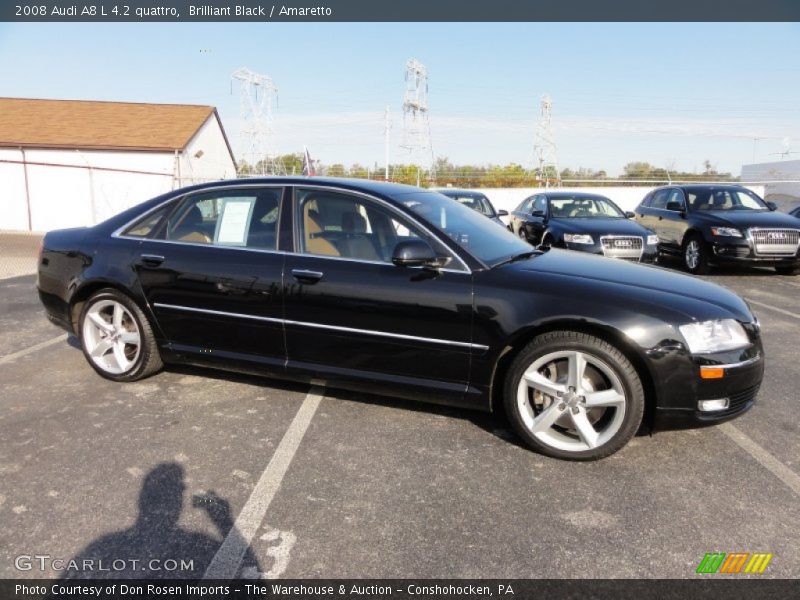 Brilliant Black / Amaretto 2008 Audi A8 L 4.2 quattro