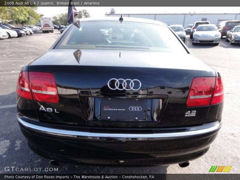 Brilliant Black / Amaretto 2008 Audi A8 L 4.2 quattro