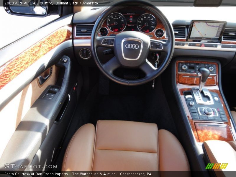 Brilliant Black / Amaretto 2008 Audi A8 L 4.2 quattro