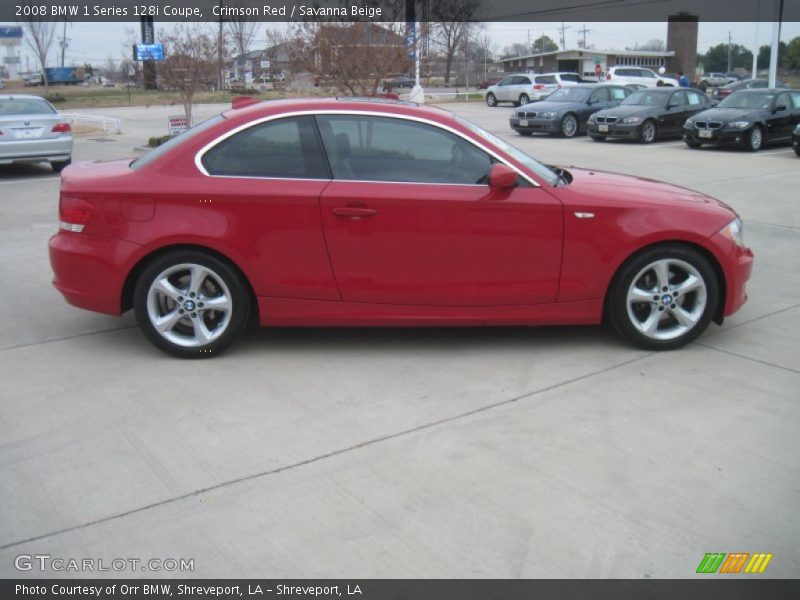 Crimson Red / Savanna Beige 2008 BMW 1 Series 128i Coupe