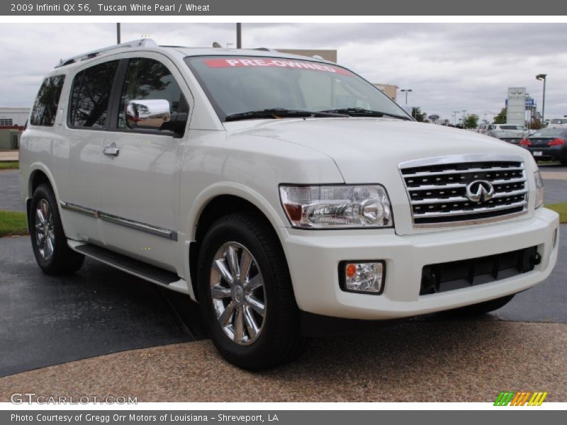 Tuscan White Pearl / Wheat 2009 Infiniti QX 56