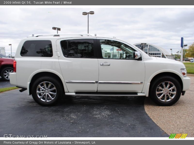 Tuscan White Pearl / Wheat 2009 Infiniti QX 56