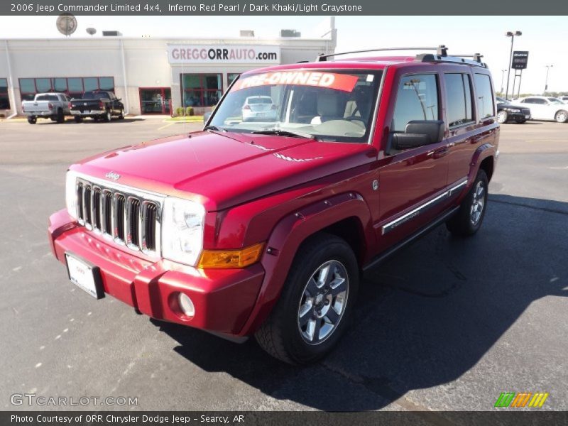 Inferno Red Pearl / Dark Khaki/Light Graystone 2006 Jeep Commander Limited 4x4