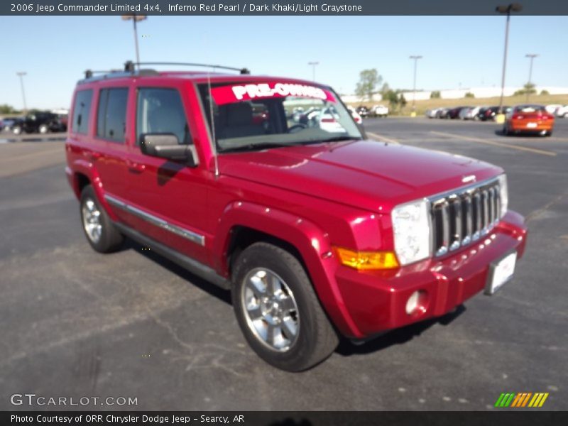 Inferno Red Pearl / Dark Khaki/Light Graystone 2006 Jeep Commander Limited 4x4