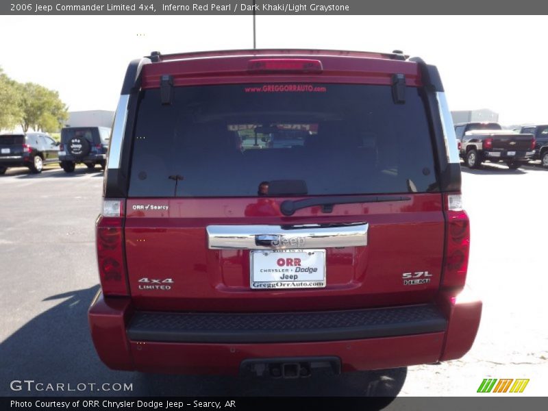 Inferno Red Pearl / Dark Khaki/Light Graystone 2006 Jeep Commander Limited 4x4