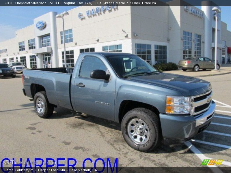 Blue Granite Metallic / Dark Titanium 2010 Chevrolet Silverado 1500 LS Regular Cab 4x4