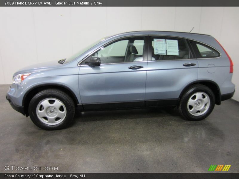 Glacier Blue Metallic / Gray 2009 Honda CR-V LX 4WD