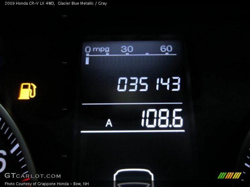Glacier Blue Metallic / Gray 2009 Honda CR-V LX 4WD