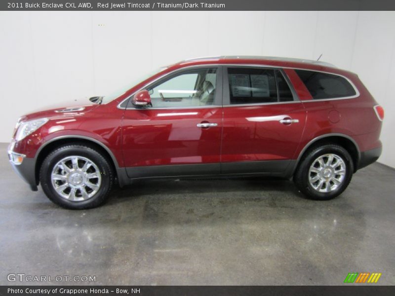 Red Jewel Tintcoat / Titanium/Dark Titanium 2011 Buick Enclave CXL AWD