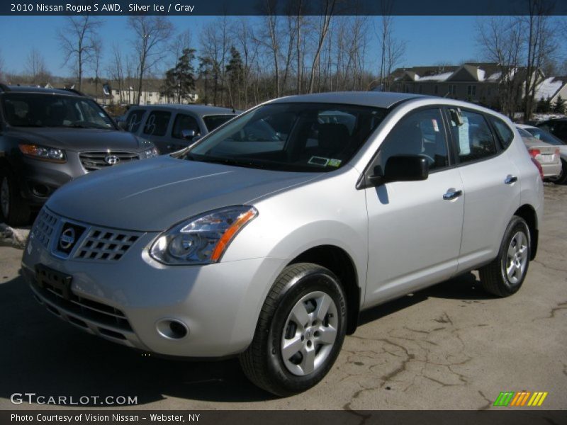 Silver Ice / Gray 2010 Nissan Rogue S AWD
