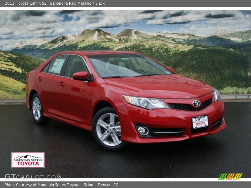 Barcelona Red Metallic / Black 2012 Toyota Camry SE