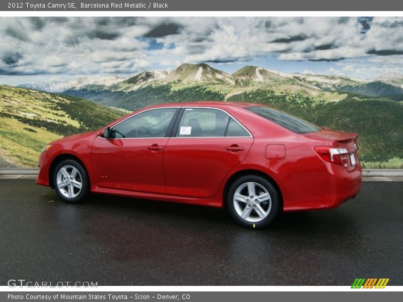 Barcelona Red Metallic / Black 2012 Toyota Camry SE