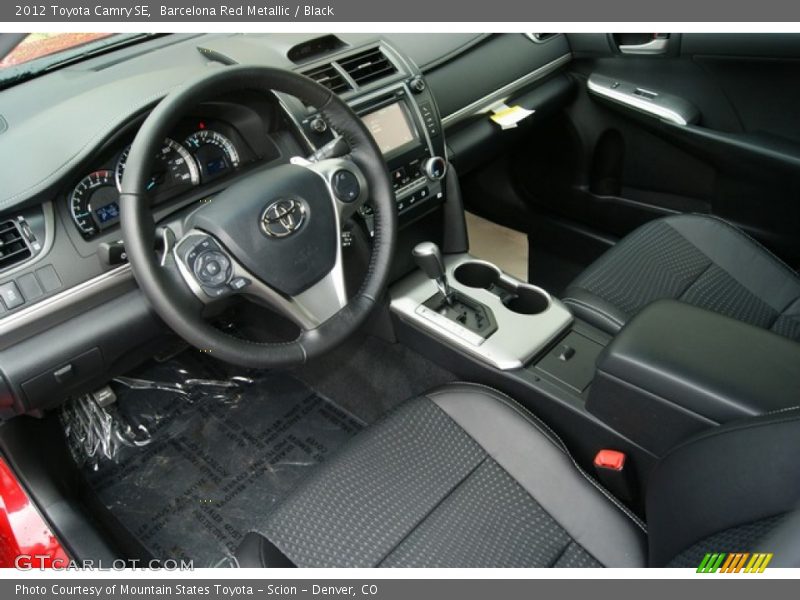 Barcelona Red Metallic / Black 2012 Toyota Camry SE