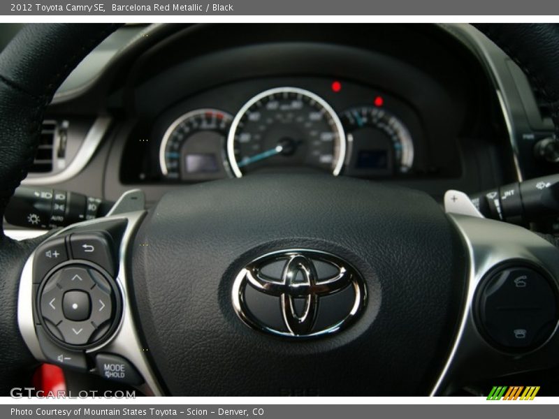 Barcelona Red Metallic / Black 2012 Toyota Camry SE