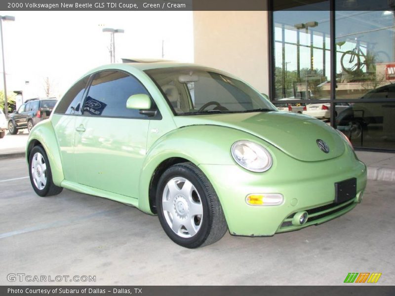 Green / Cream 2000 Volkswagen New Beetle GLS TDI Coupe