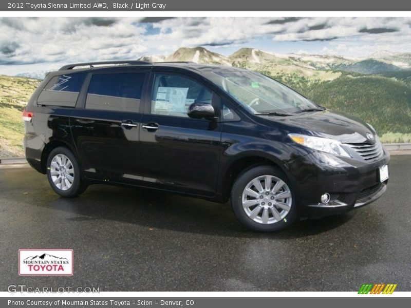Black / Light Gray 2012 Toyota Sienna Limited AWD