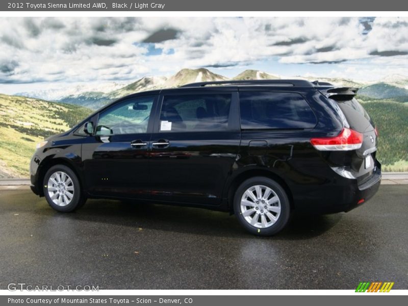 Black / Light Gray 2012 Toyota Sienna Limited AWD