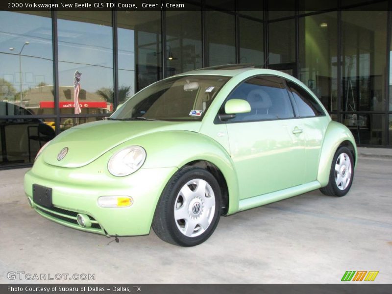 Green / Cream 2000 Volkswagen New Beetle GLS TDI Coupe