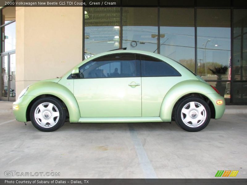 Green / Cream 2000 Volkswagen New Beetle GLS TDI Coupe